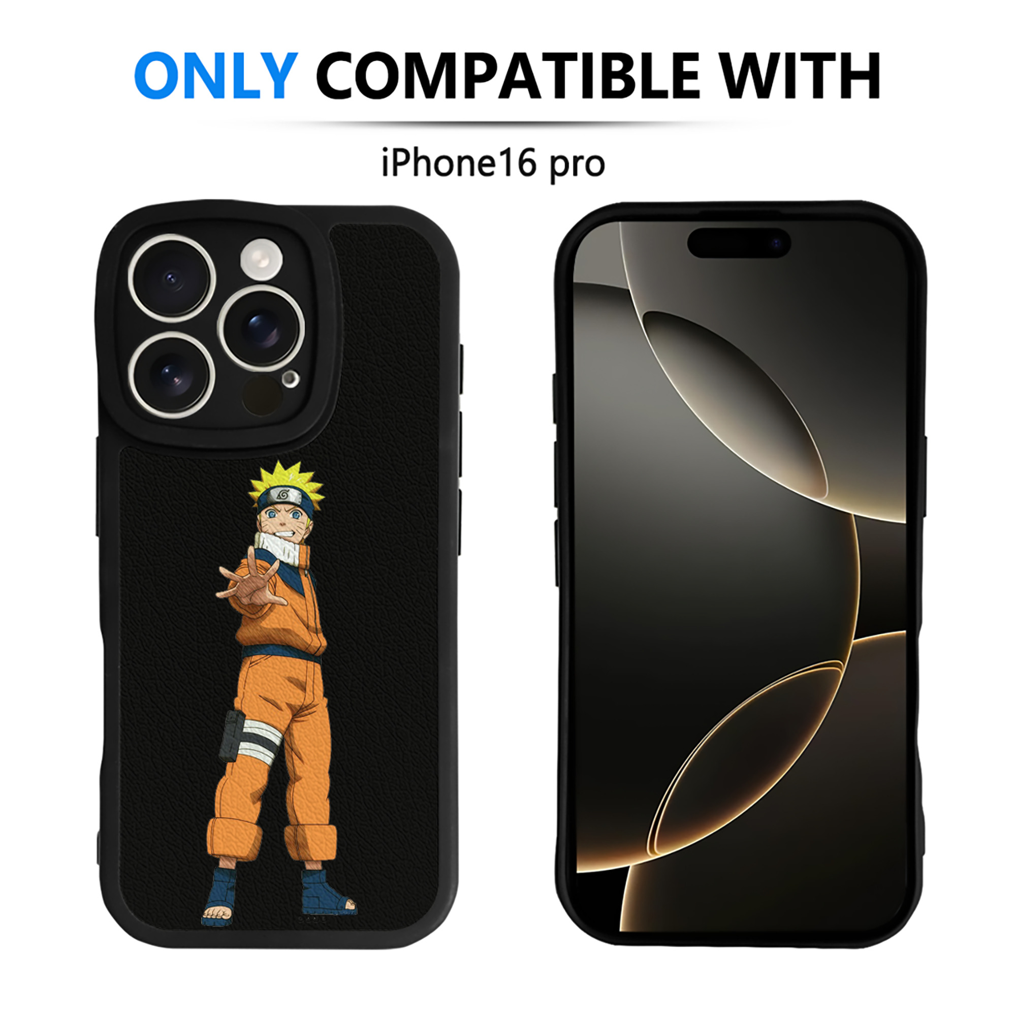（画像用） NARUTO -ナルト- うずまき ナルト Uzumaki Naruto 【iPhone 16シリーズ対応】シリコンスマホケース（レザー調） 材質：シリコン